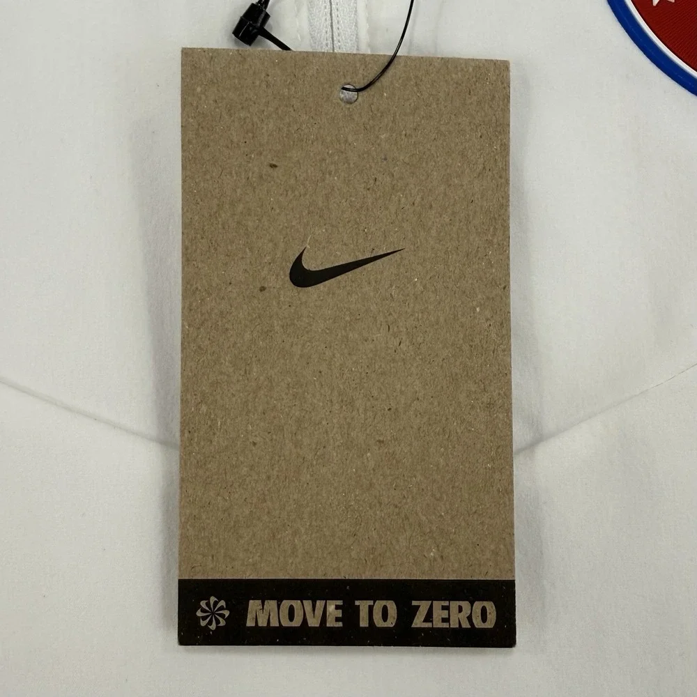 Nike On Field Coaches 1/4 Zip Jacket Men NWT L White Move To Zero Soccer